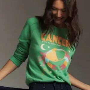 Anthropologie Midnight Rider Zodiac Cancer Sweatshirt. Size XL. Good condition!